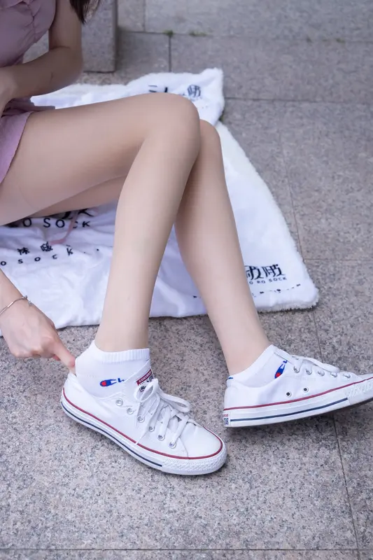 [BoBoSocks袜啵啵]NO.001 小甜豆-帆布鞋、白棉袜、肉丝 14