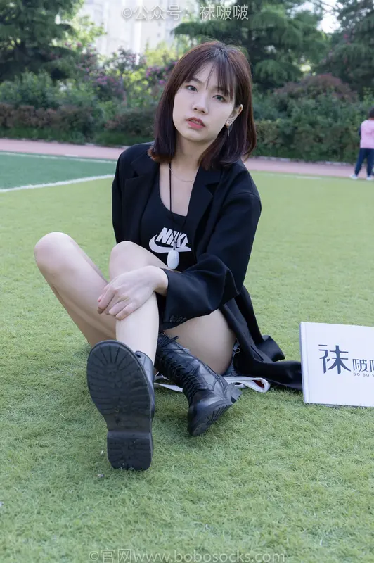 [BoBoSocks袜啵啵]NO.010 小甜豆-马丁靴、白色短棉袜、裸足 5